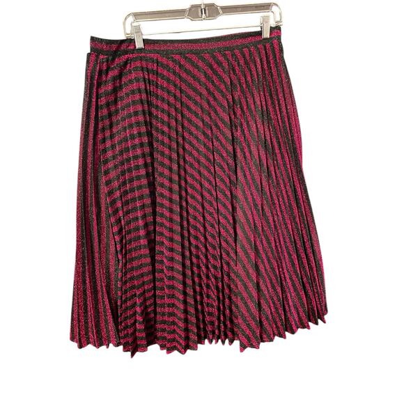 WHY Dress Pleated Metallic Stripe Skirt | XL &‎ XXL - Picture 3 of 6